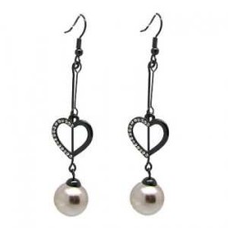 Black Pearly Heart