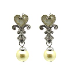 Pearly Silver Heart