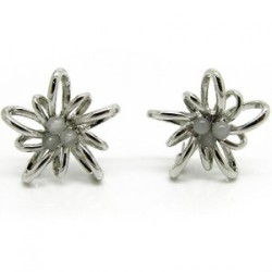 Spiral Silver Flower