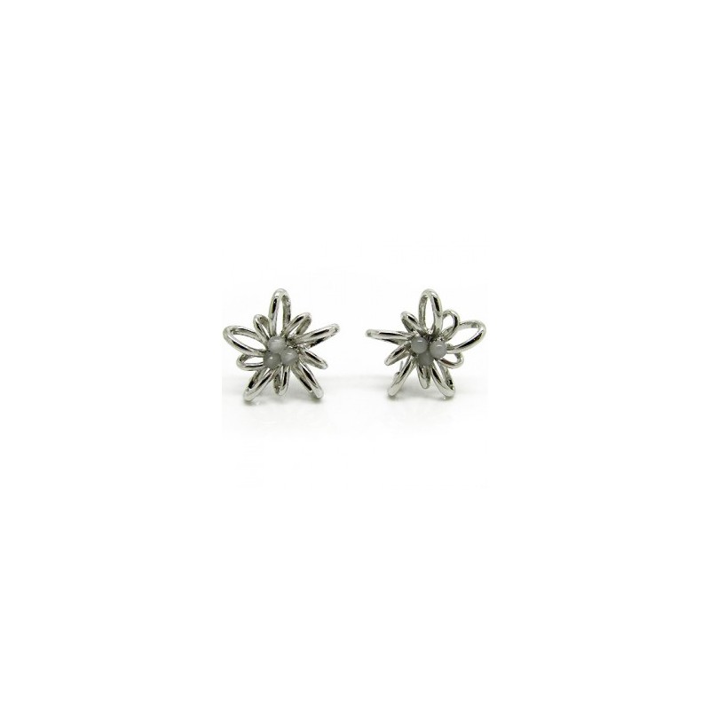 Spiral Silver Flower