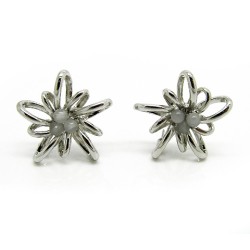 Spiral Silver Flower