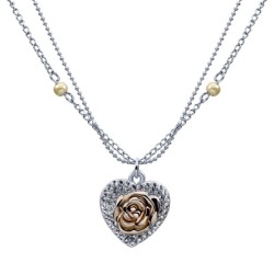 Rose in Silver heart